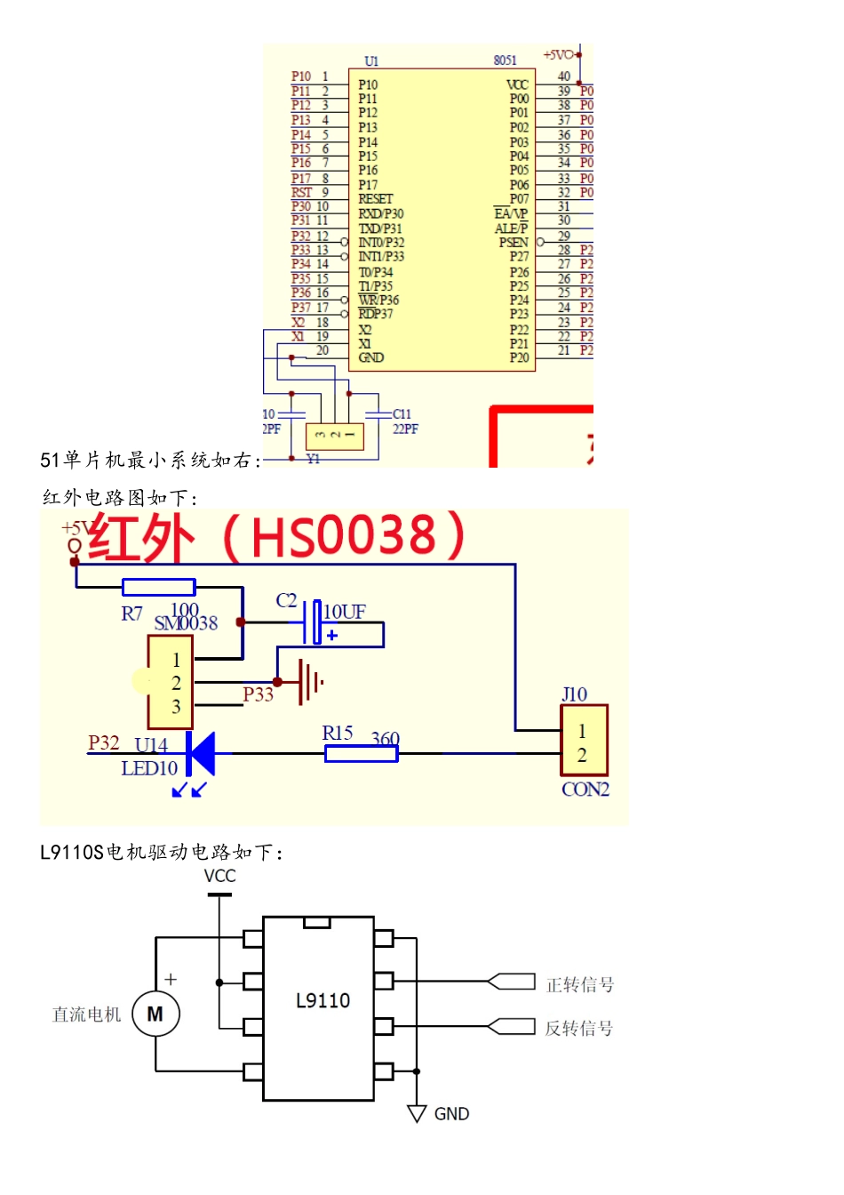 单片机大作业简易红外遥控小车设计_第3页