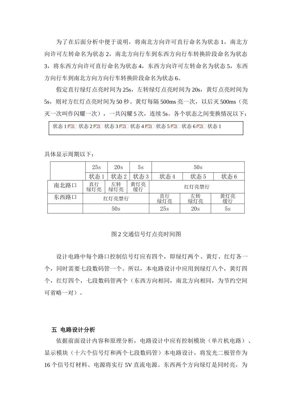 单片机综合实验交通灯设计方案报告_第3页