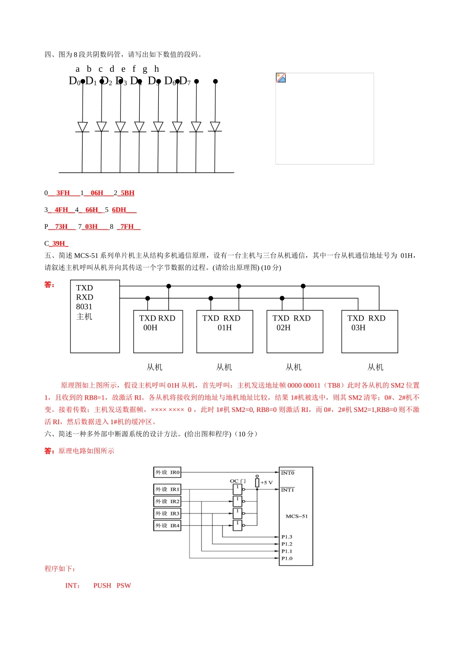 单片机试题及答案_第2页