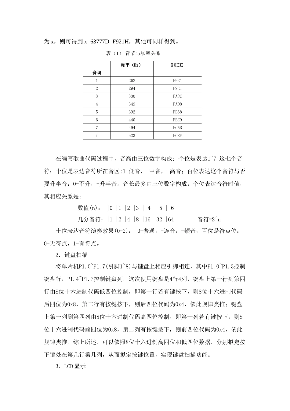 单片机课程设计报告电子琴样本_第2页