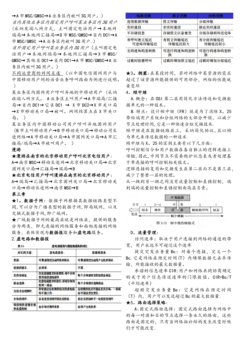 南邮通信网技术基础期末总结_第2页