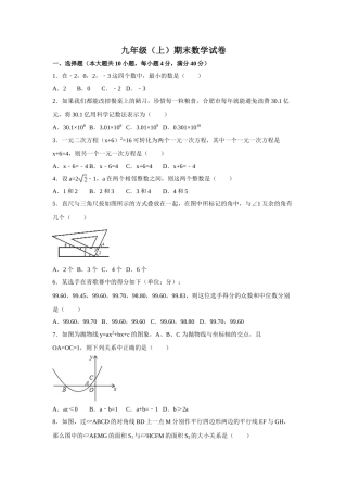（25-26学年）人教九年级上期末数学试卷2 含答案（学生版+名师详解版）