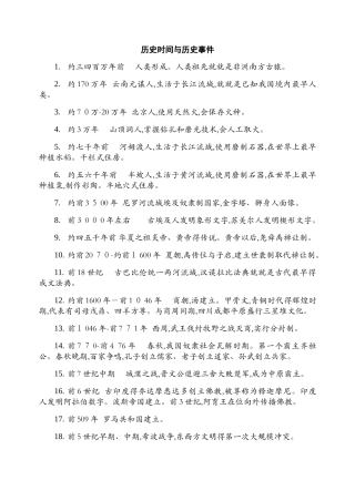 历史时间与历史事件