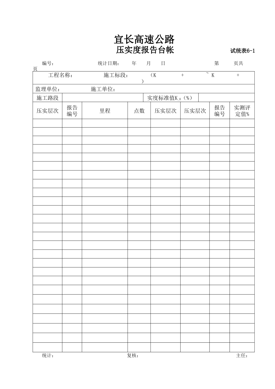 压实度报告台帐--_第1页