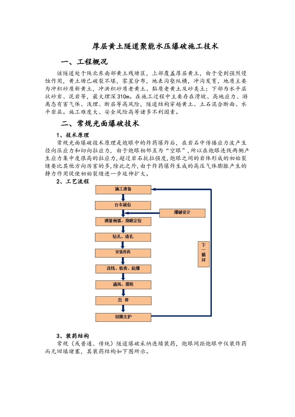 厚层黄土隧道聚能水压爆破施工技术_第1页