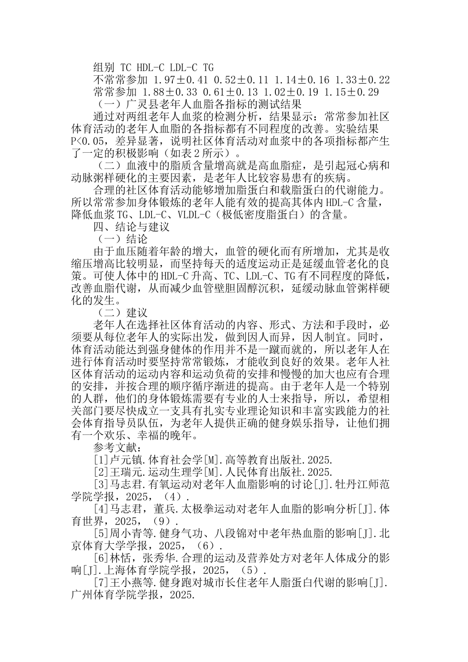 参加社区体育活动对老年人血脂代谢的影响_第2页