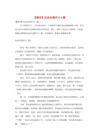 友谊友情作文4篇