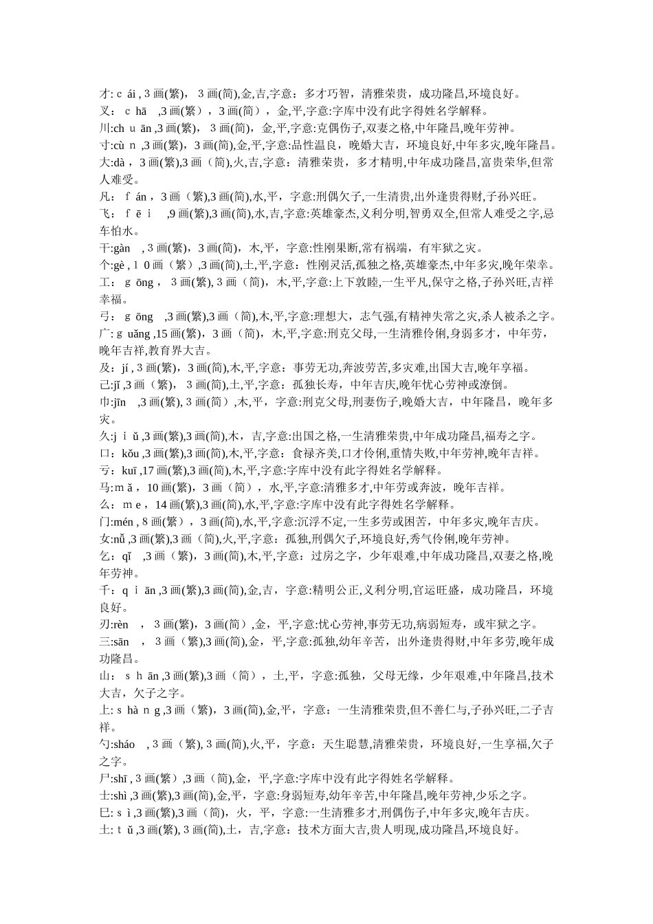 取名常用汉字-3画_第1页