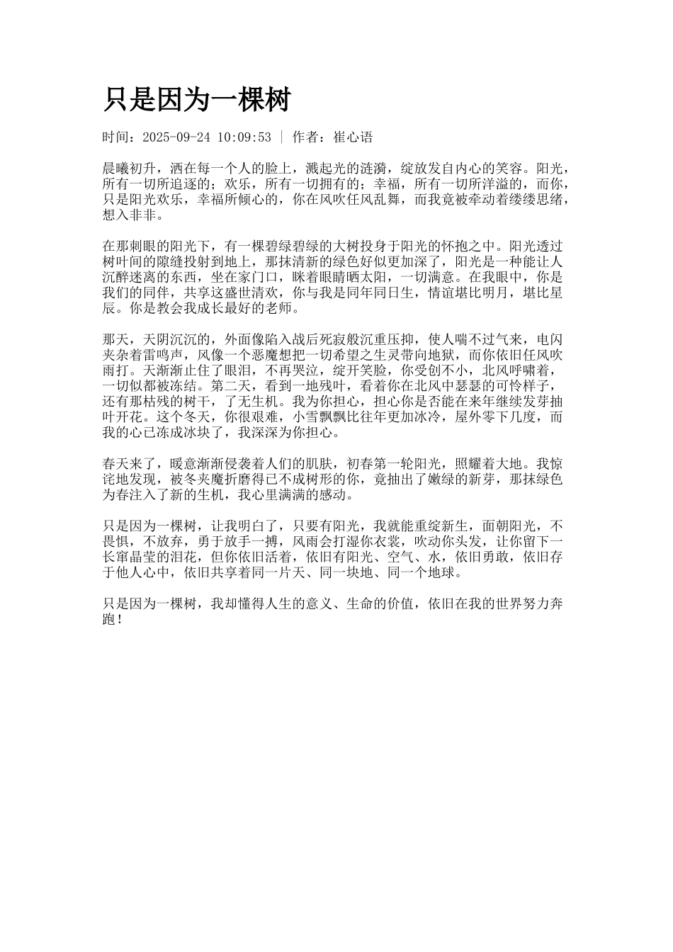 只是因为一棵树_第1页