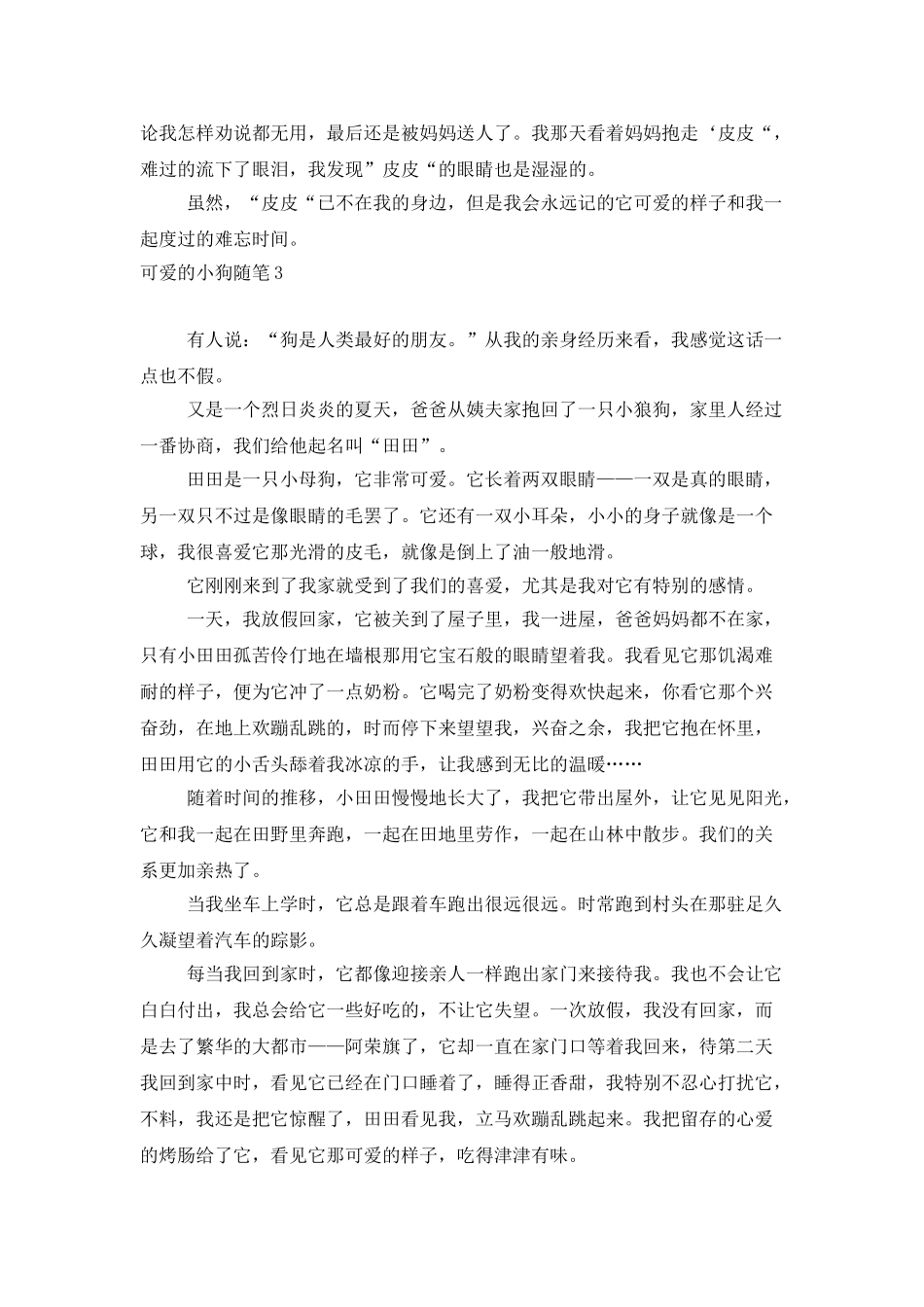 可爱的小狗随笔_第3页