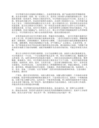 可行性报告格式