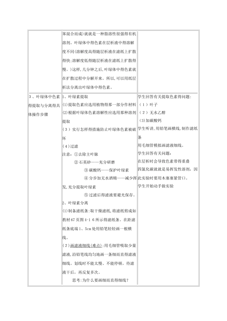 叶绿体中色素的提取和分离_第3页