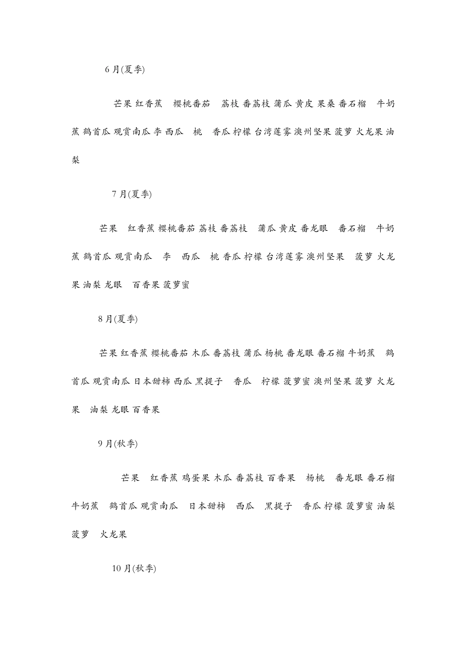 各个月份自然成熟的水果_第2页