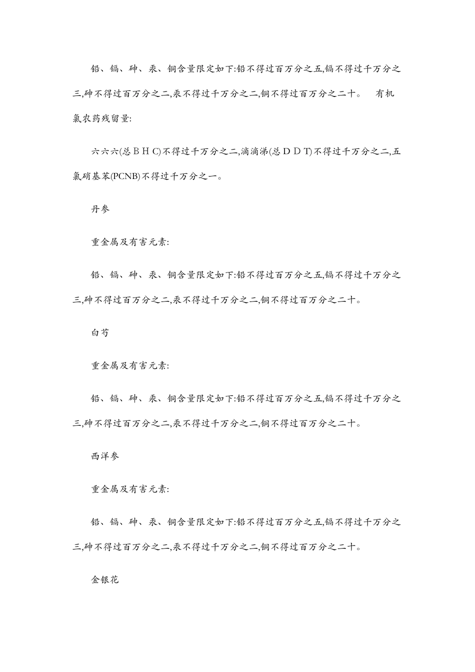 各国重金属和农残限量和标准_第2页