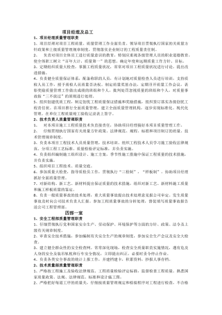 各岗位质量职责