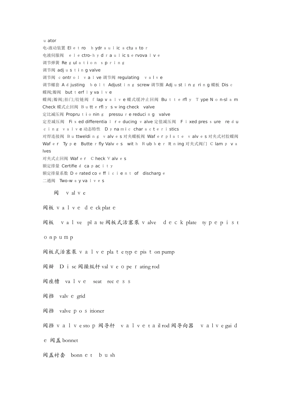 各类阀门中英文对照_第2页