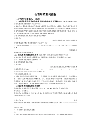 合理用药监测指标