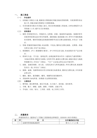 吊顶内管路敷设工程技术交底