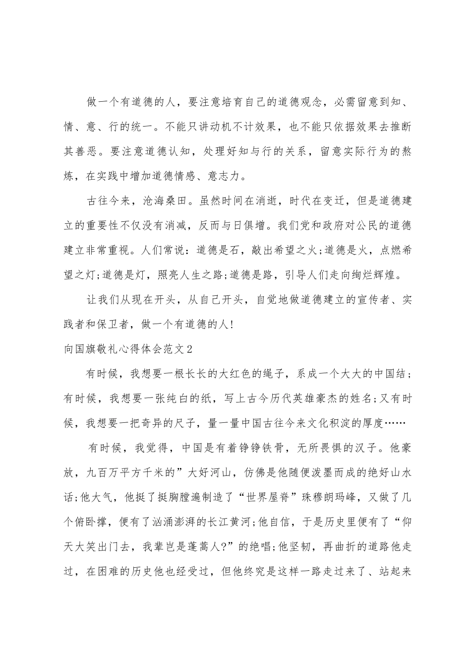 向国旗敬礼心得体会范文_第2页