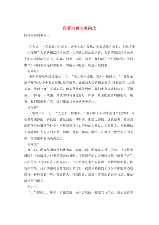 向真向善向美向上