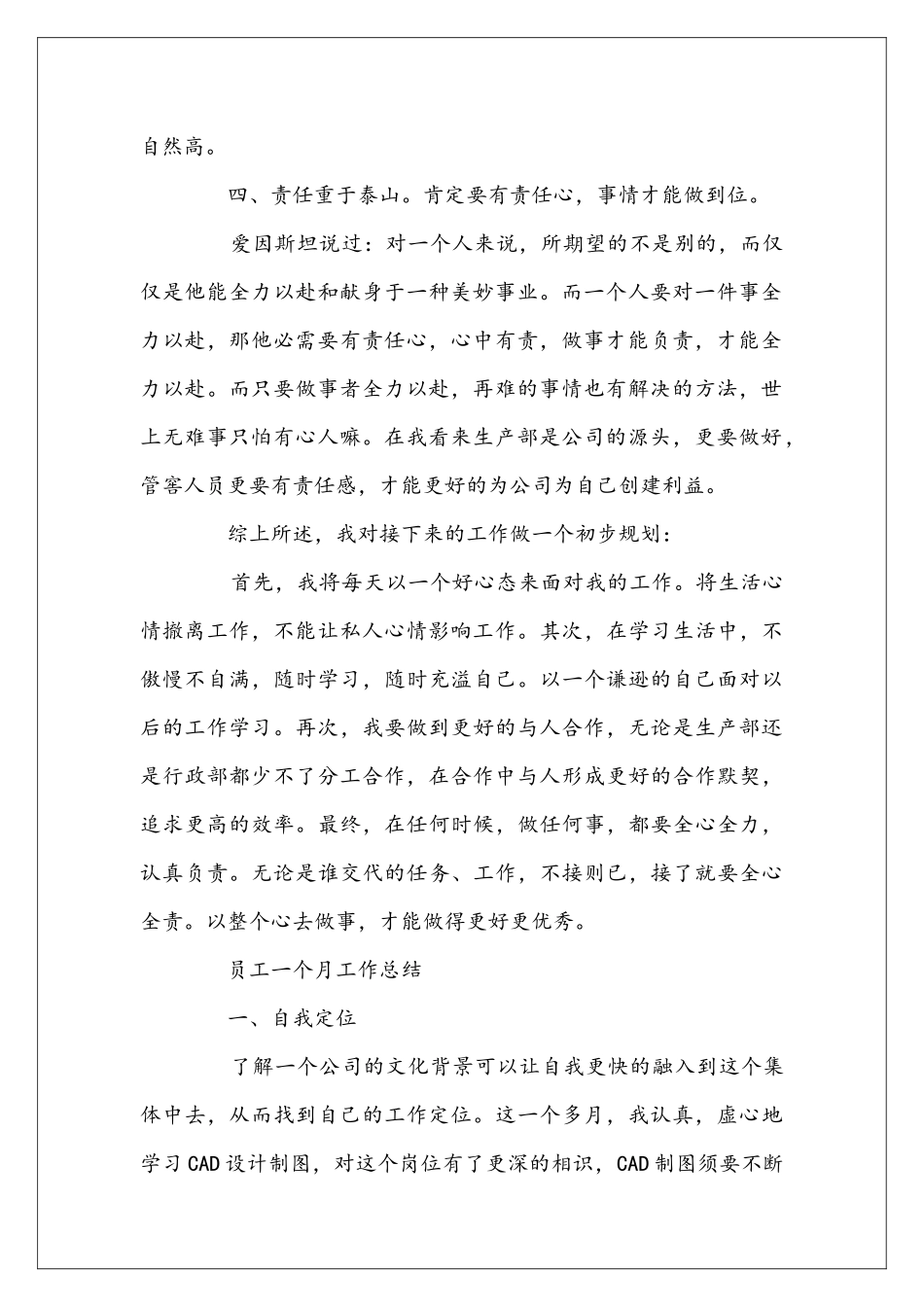 员工个人一个月工作总结_第2页