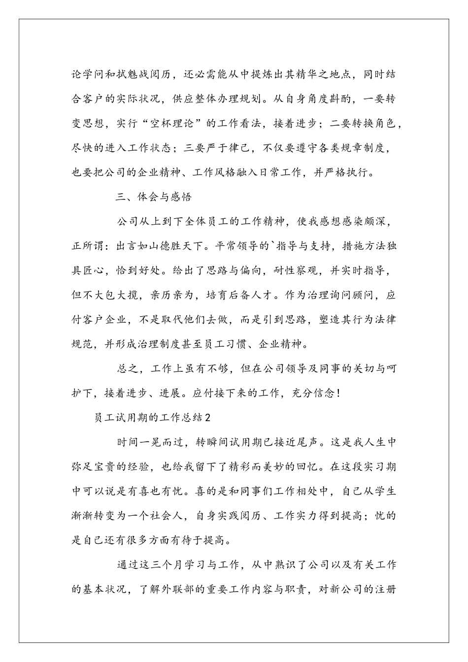 员工试用期的工作总结_第2页