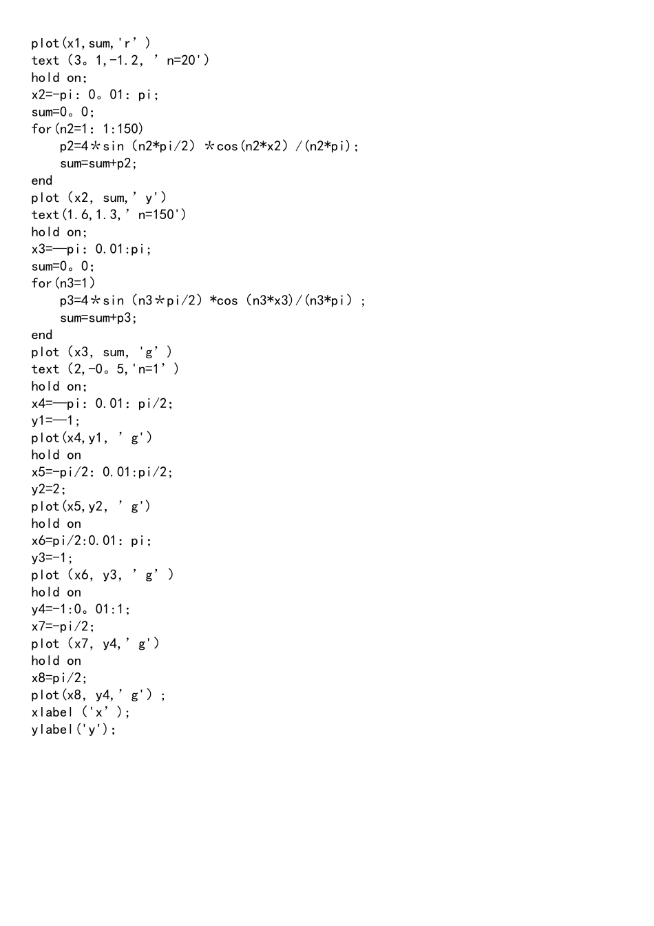 周期信号的合成与分解以及在matlab上的实现_第2页