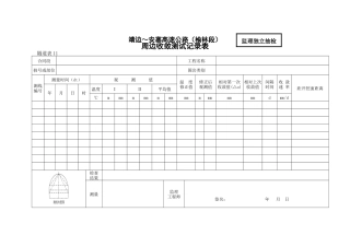 周边收敛测试记录表