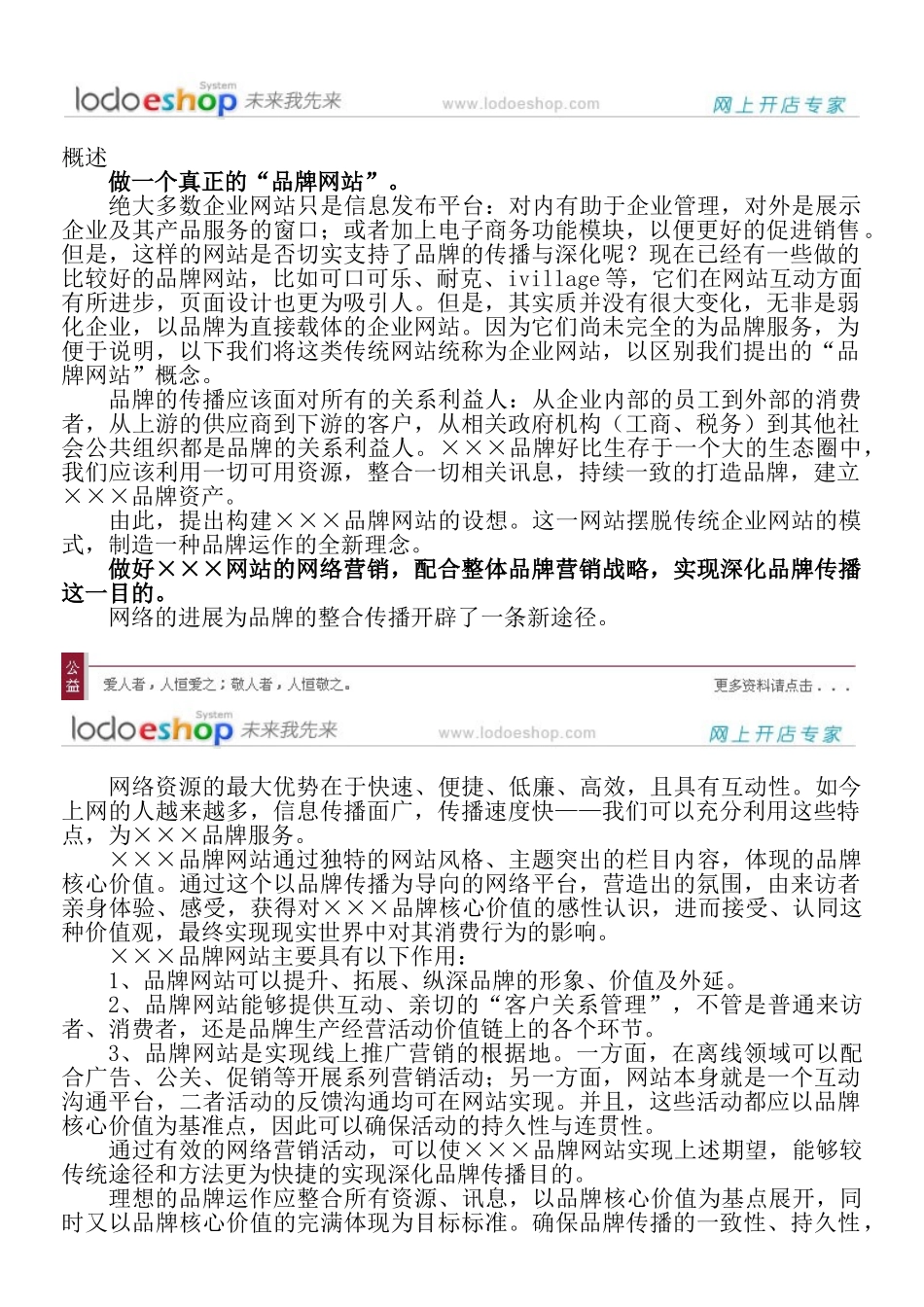 品牌网站网络营销策划方案(完整版)_第2页