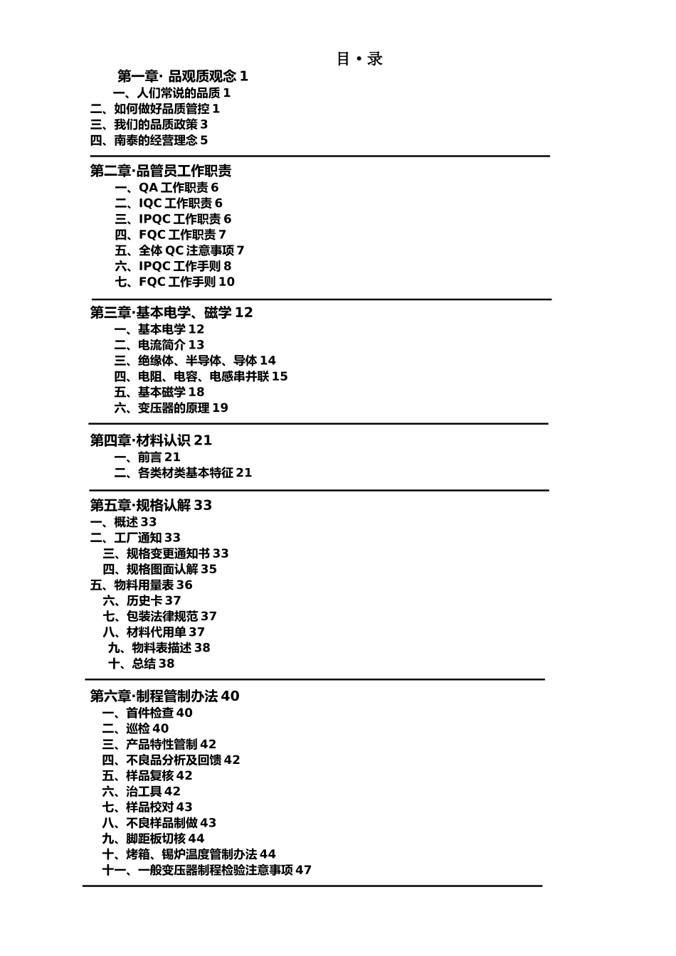 品管部工作手册_第1页