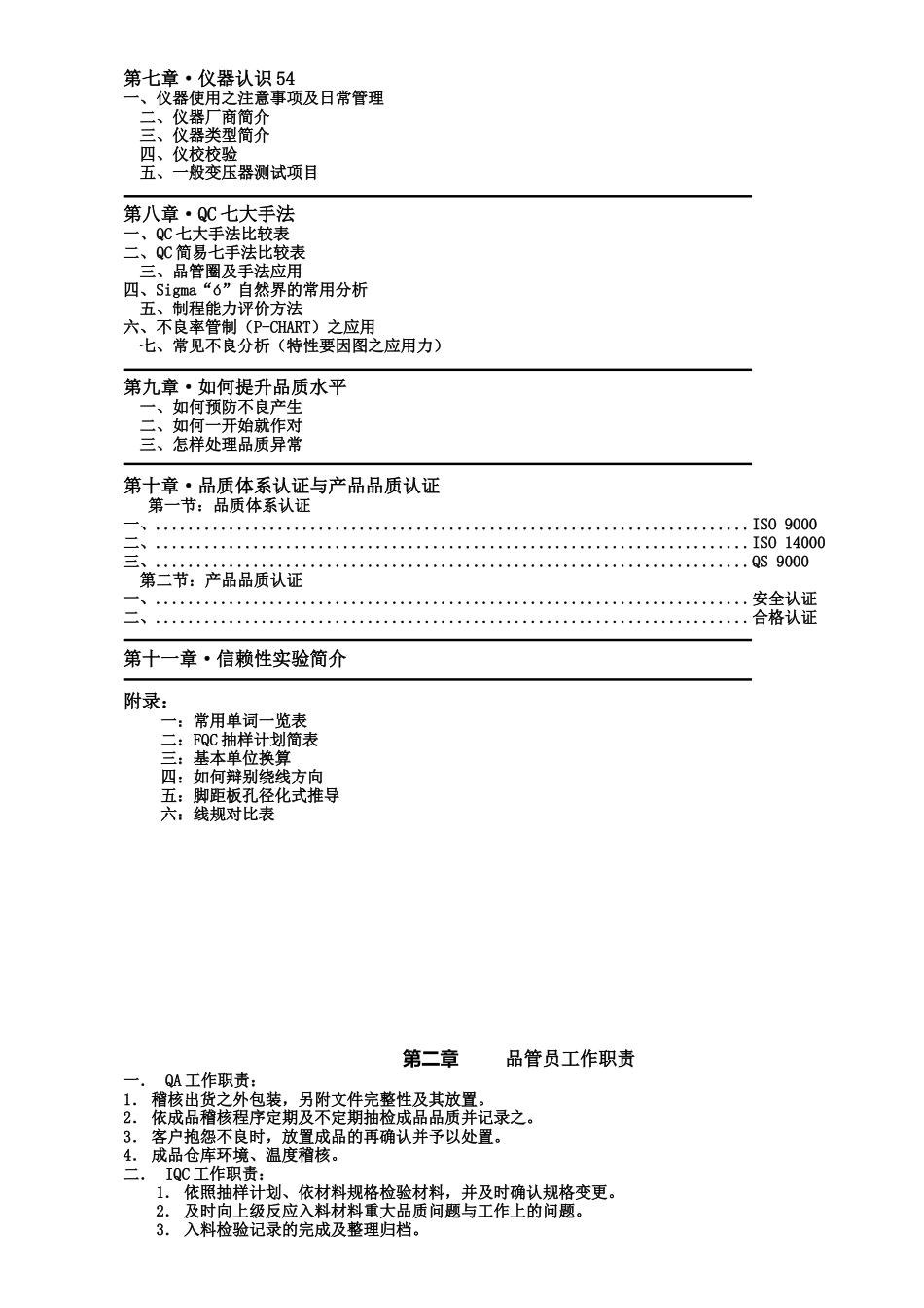 品管部工作手册_第2页