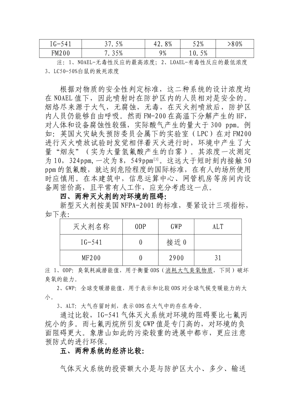 唐山供电公司调度通信综合大楼工程的气体灭火系统选型实例分析_第3页