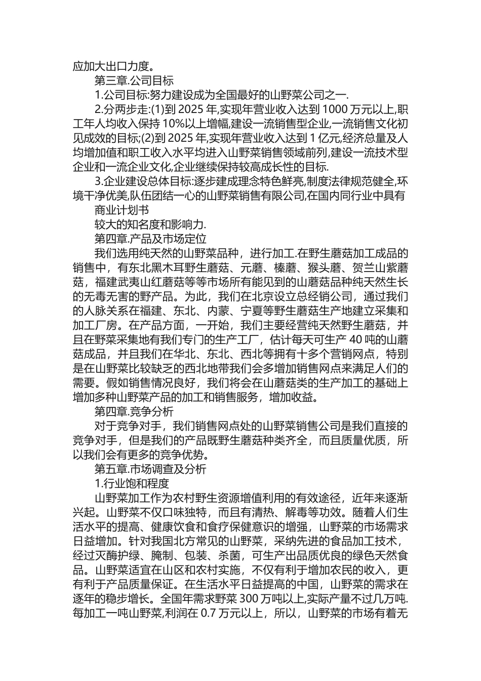 商业策划书范文模板_第2页