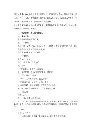 商务礼仪接待方案
