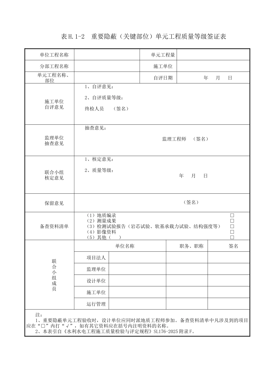 四川省水利工程质量监督规程--核备核定使用表格_第3页