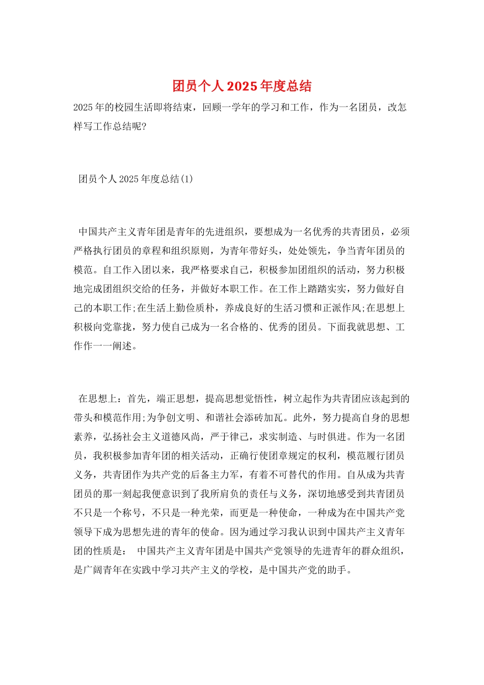 团员个人2025年度总结_第1页