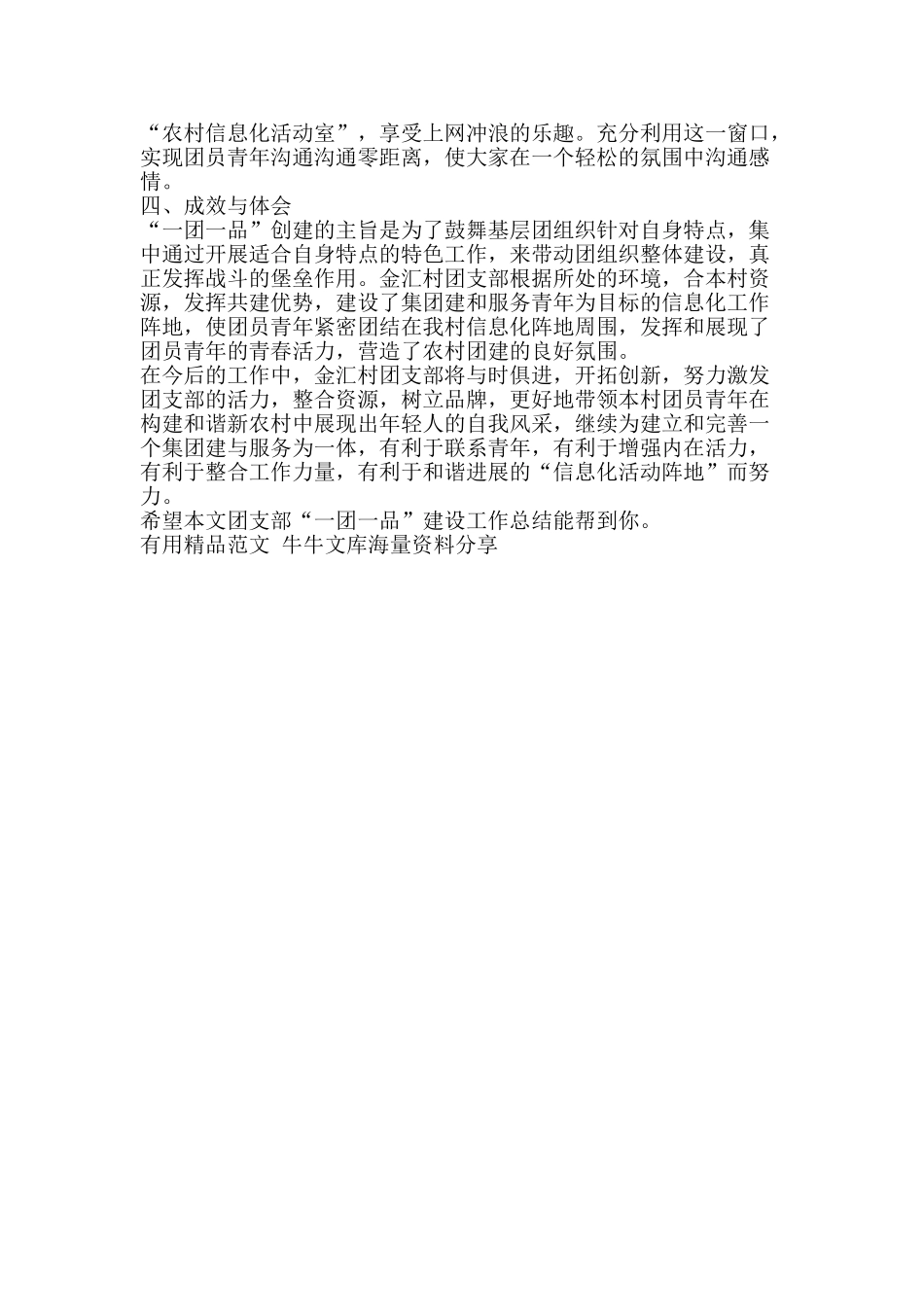 团支部一团一品建设工作总结-精品范文资料_第2页