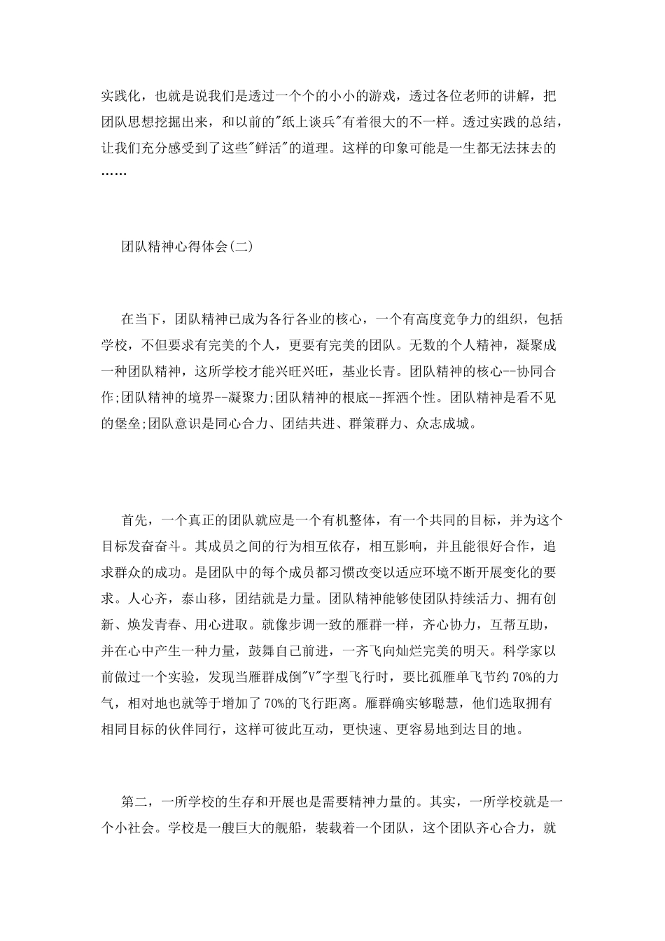 团队精神心得体会精选_第2页