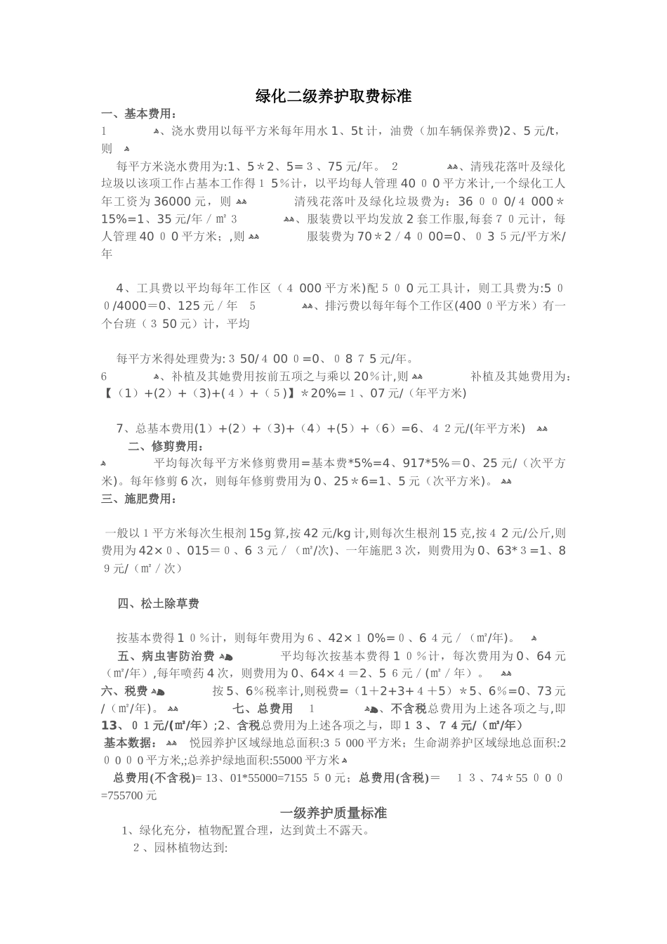 园林绿化养护标准及经费测算_第3页