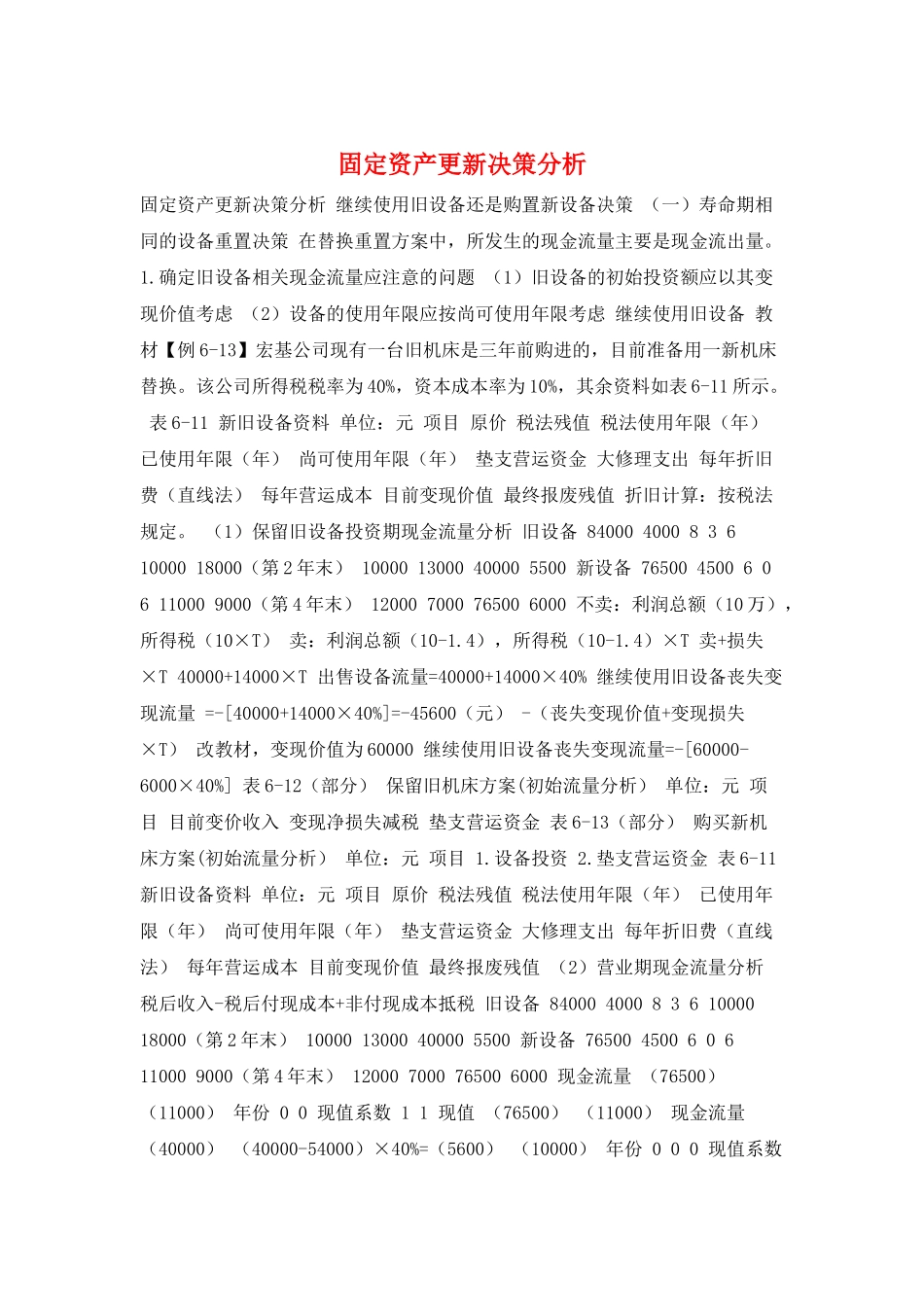 固定资产更新决策分析_第1页