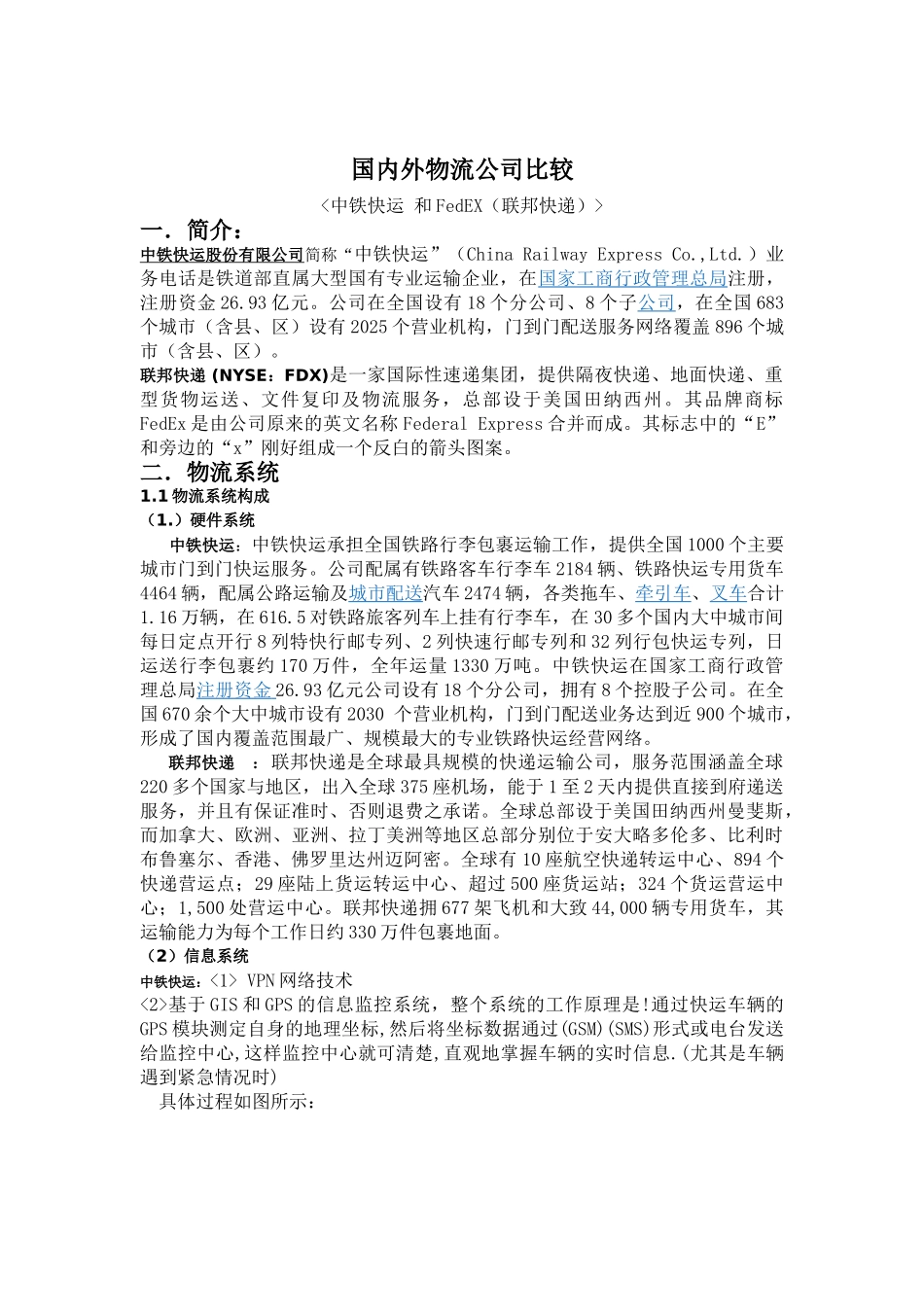 国内外物流公司比较_第1页