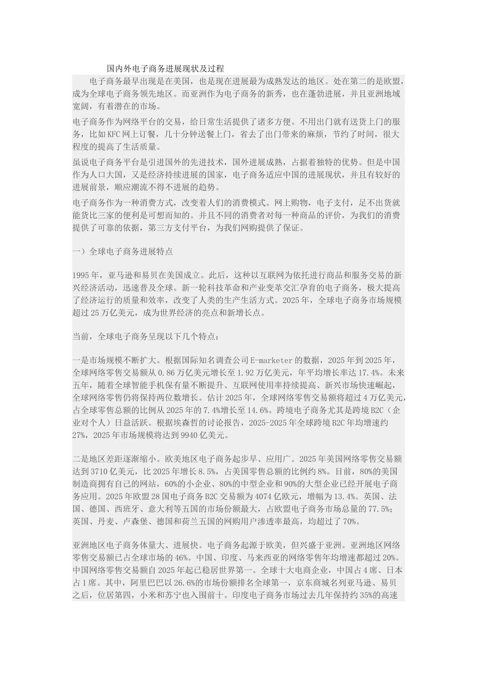 国内外电子商务发展现状及过程_第1页