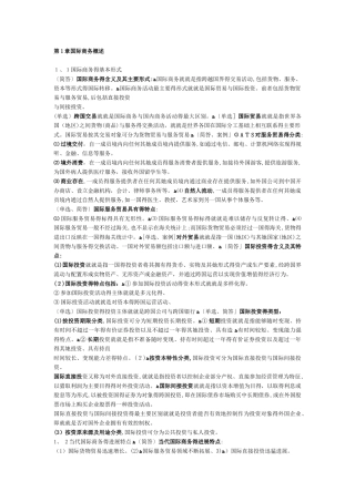 国际商务金融自考复习资料