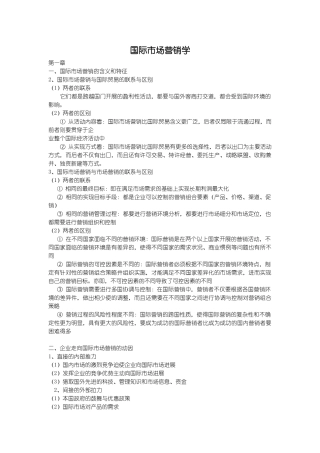 国际市场营销学