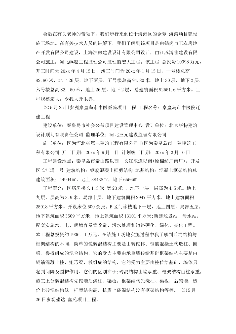 土木工程实习工作报告_第2页