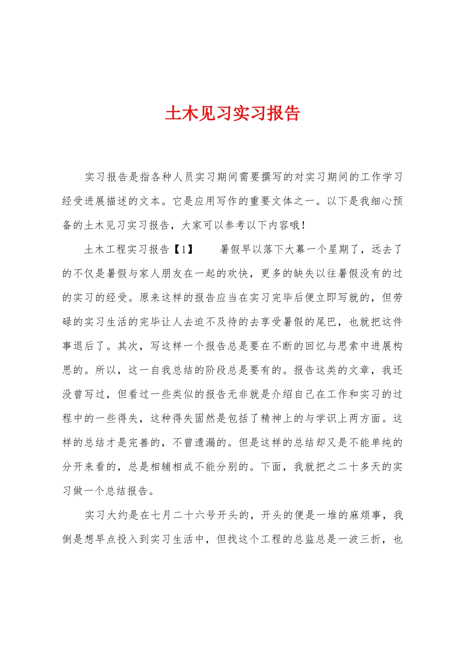 土木见习实习报告_第1页
