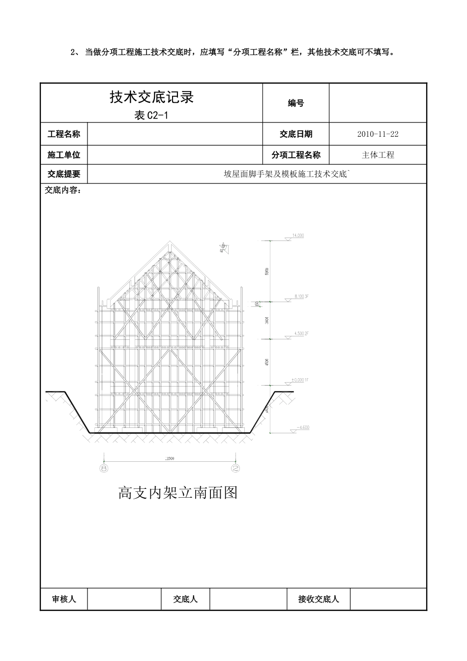 坡屋面脚手架及模板施工技术交底_第3页