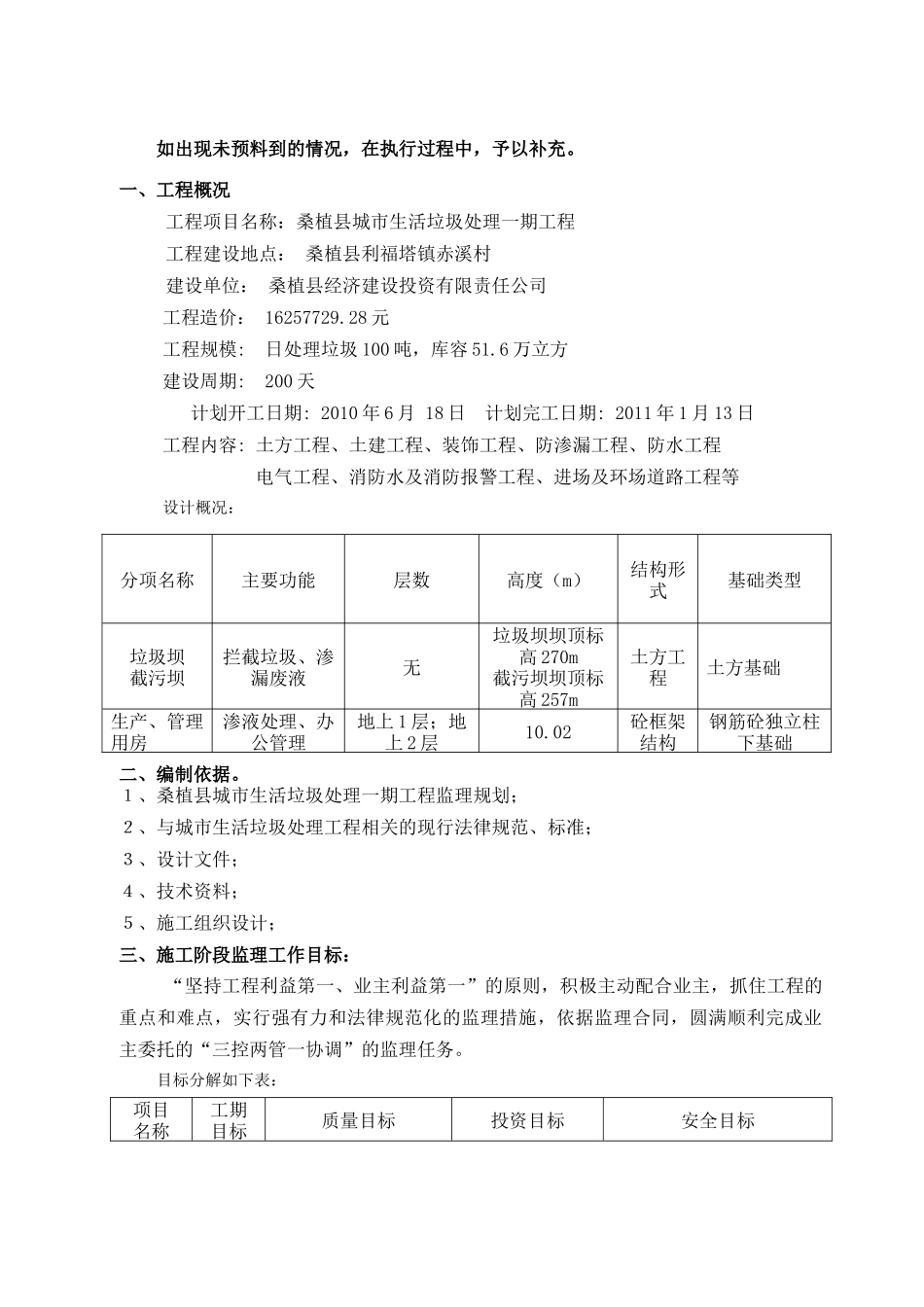 城市生活垃圾处理一期工程监理细则_第3页
