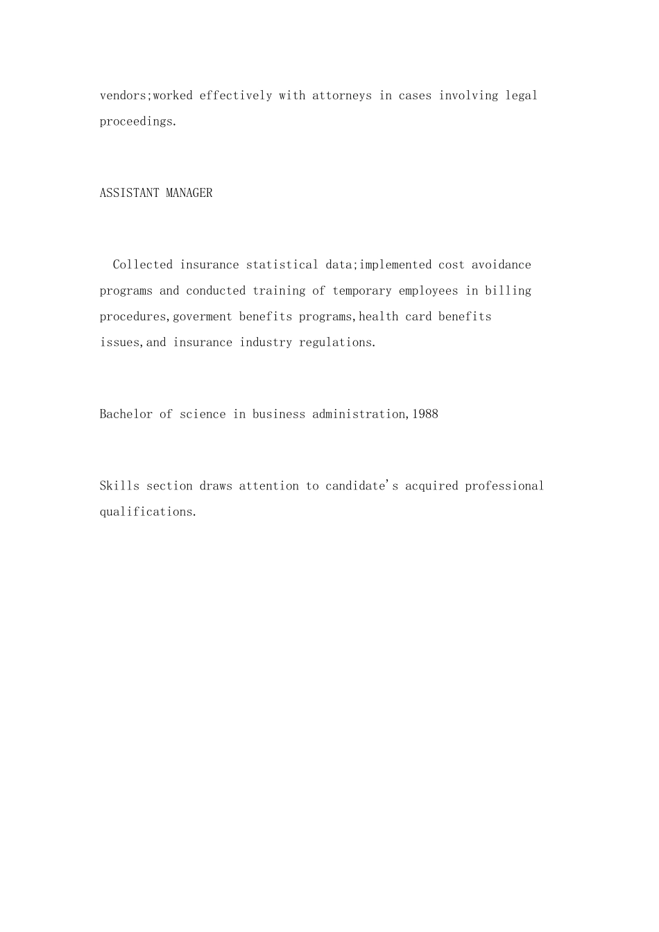 培训协调员英文版简历_第2页