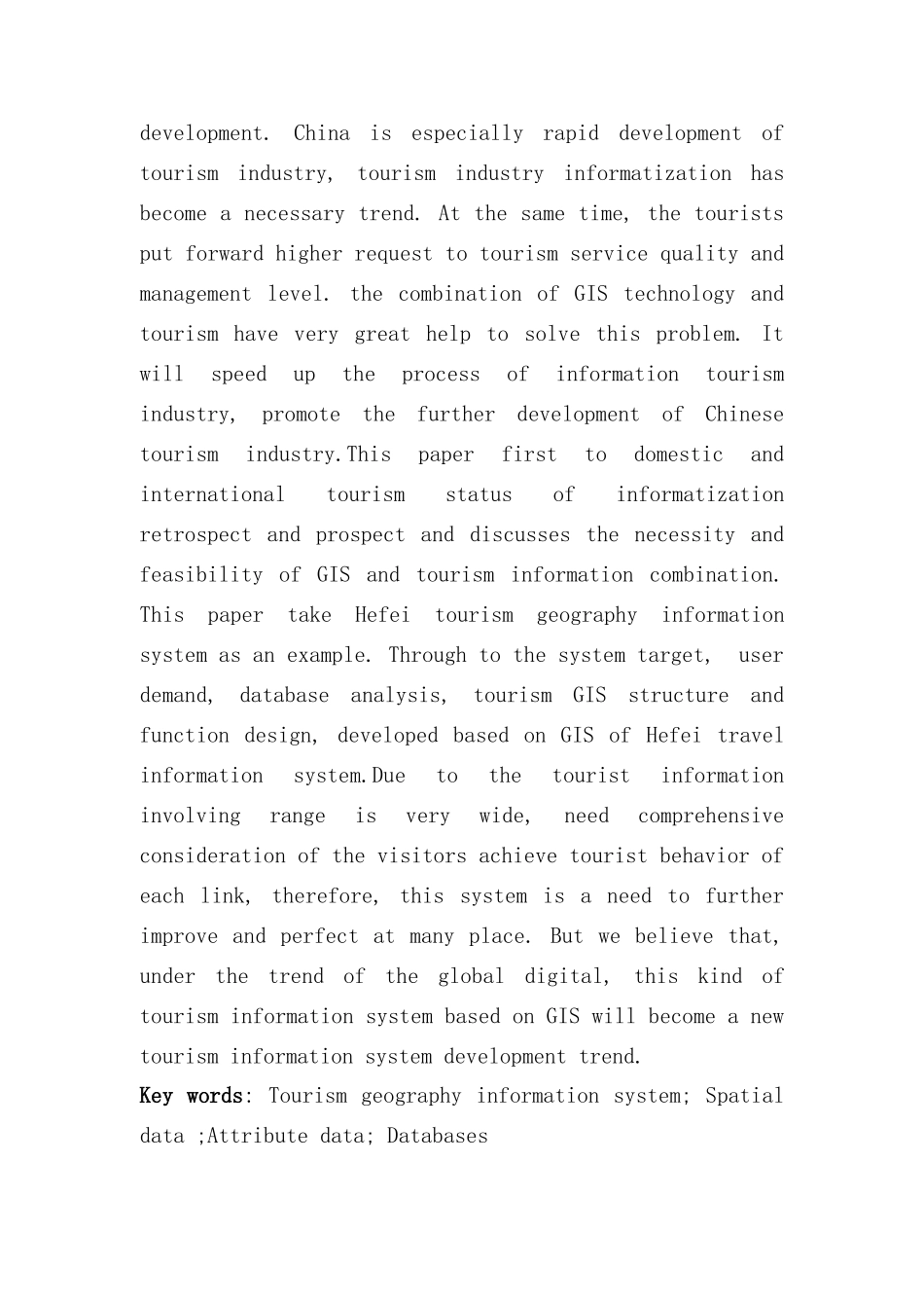基于GIS的旅游信息系统的设计与实现样本_第2页